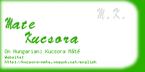 mate kucsora business card