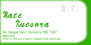 mate kucsora business card